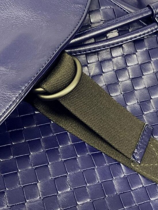 Bottega Veneta Backpack Intrecciato Navy Leather main image 13